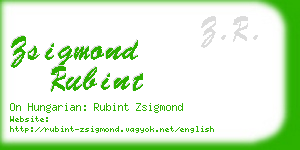 zsigmond rubint business card